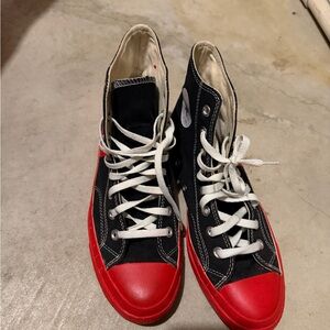 Stylish Black and Red cdg chucks